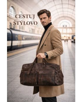 Kožená cestovná taška PIRRO vintage