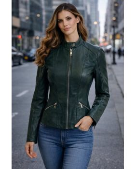 Dámska kožená bunda 5008 intence ivy