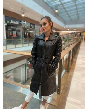 Dámsky kožený kabát 1366 black