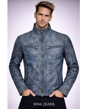 Pánska kožená bunda 8066 jeans