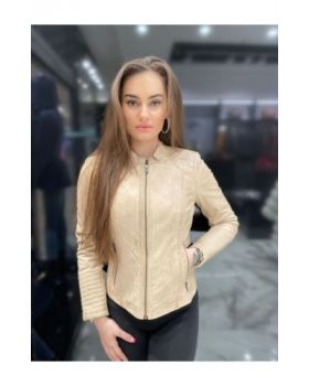 Dámska kožená bunda ALICE cream