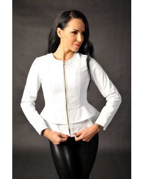 Dámska kožená bunda ROMY white