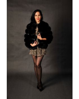 Dámsky kožuch líška RAINETTE short black
