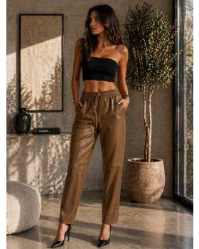 Dámske kožené nohavice ST-5743 