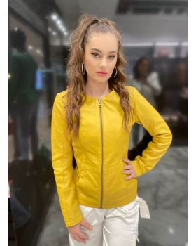 Dámska kožená bunda MADI NEW yellow