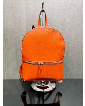 Dámsky kožnený ruksak 0653 orange
