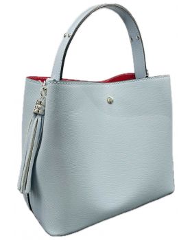 dámska kožená kabelka 1542 baby blue