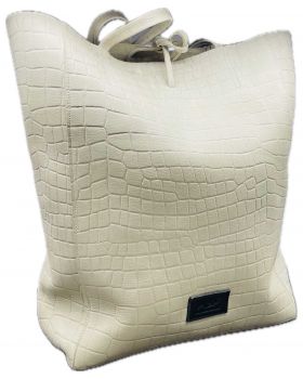 dámska kožená kabelka Tote bag beige