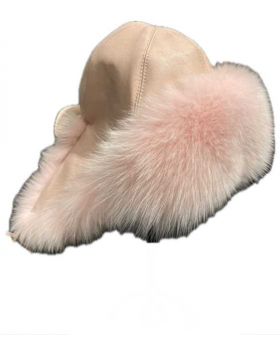 kožušinová ušianka pink