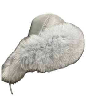 kožušinová ušianka grey