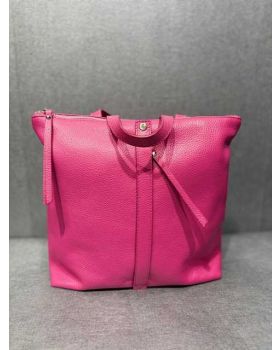 dámsky kožený ruksak fuchsia