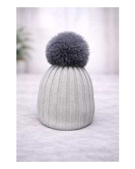 textilná čiapka PON-PON grey 4
