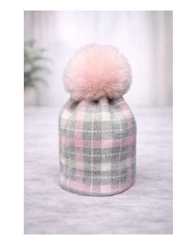 textilná čiapka PON-PON pink 1