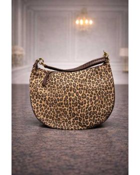 Dámska kožená kabelka leopard 7