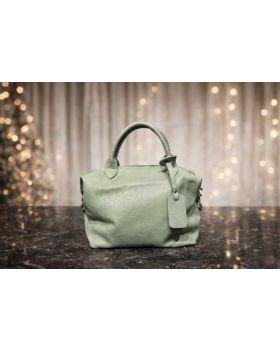 Dámska kožená kabelka green 7