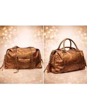 Dámska kožená kabelka metalic