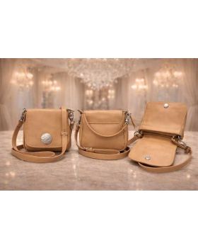 dámska kožená kabelka MX-1020 taupe