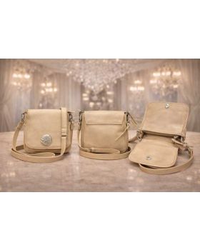 dámska kožená kabelka MX-1020 beige