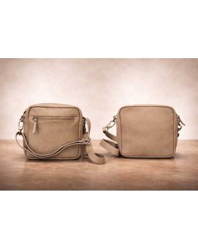 pánska kožená taška passport bag small grey