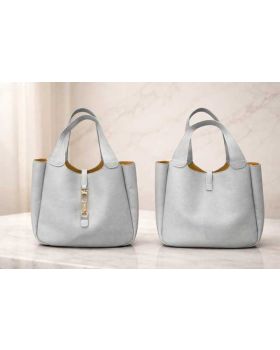 dámska kožená kabelka baby blue 