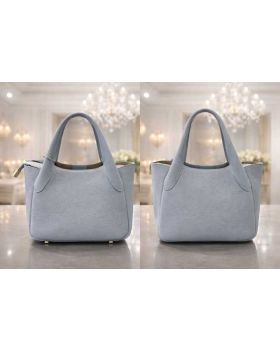 dámska kožená kabelka baby blue 2