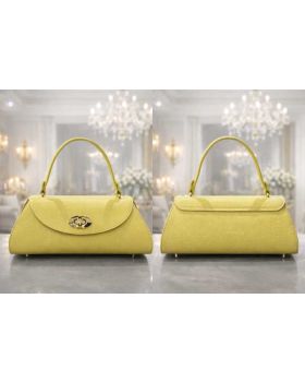 dámska kožená kabelka yellow 1