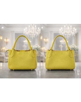 dámska kožená kabelka yellow 2