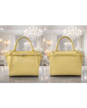 dámska kožená kabelka yellow 4