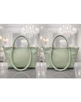 dámska kožená kabelka green