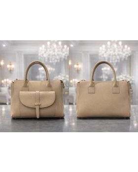 dámska kožená kabelka beige/taupe 4