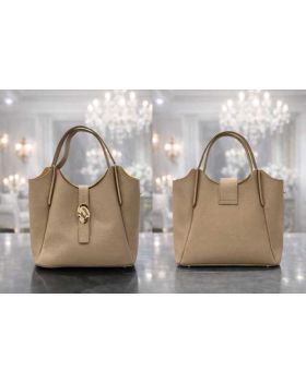 dámska kožená kabelka beige/taupe 6