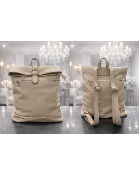 dámsky kožený ruksak beige