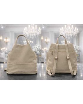 dámsky kožený ruksak beige 1