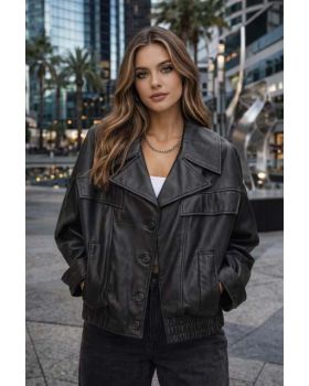 Dámska kožená bunda JCK RH2 black