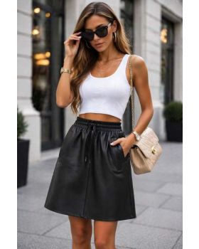 Dámska kožená sukňa ST-6036