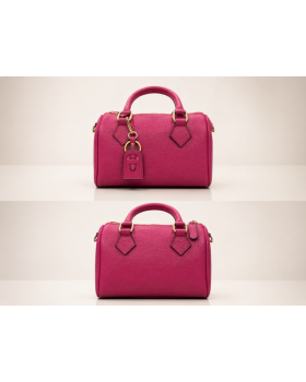 dámska kožená kabelka fuchsia 1