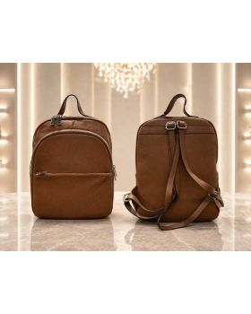 dámsky kožený ruksak camel