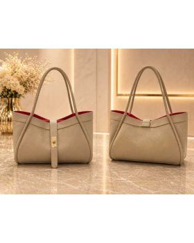 dámska kožená kabelka taupe 7