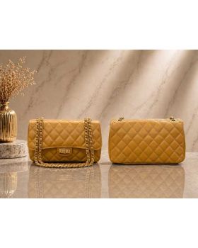 dámska kožená kabelka yellow 9