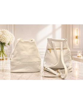 dámsky kožený ruksak white 4