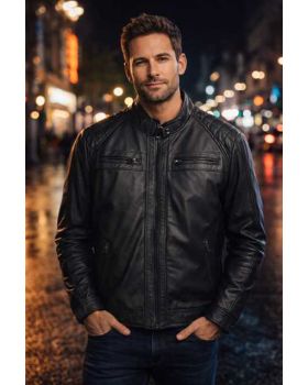 Pánska kožená bunda 2101 black