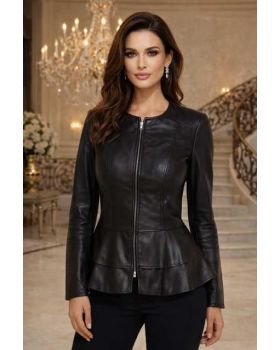 Dámska kožená bunda ROMY black