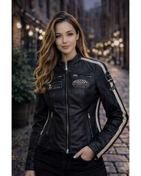 Dámska kožená bunda HONEY badge 