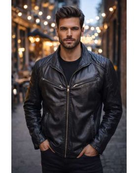 Pánska kožená bunda ZADAR black