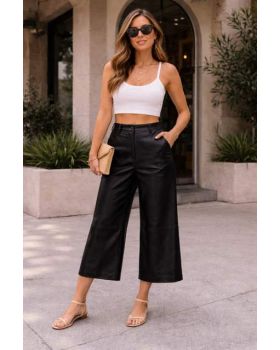 Dámske kožené nohavice AM-7858 