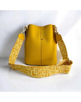 dámska kožená kabelka yellow 2