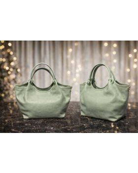 Dámska kožená kabelka green 6