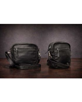 pánska kožená taška passport bag small blk