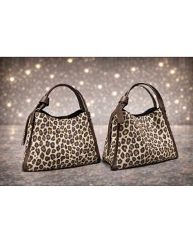 Dámska kožená kabelka leopard