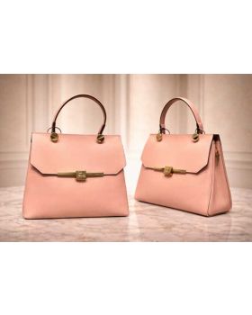 Dámska kožená kabelka pink